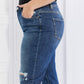 VERVET Distressed Cropped Jeans with Pockets