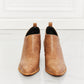 Trust Yourself Embroidered Crossover Cowboy Bootie in Caramel
