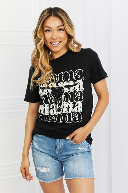 I Got It From My Mama Graphic Tee in Black