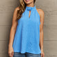 Just For You Floral Corsage Halter Top in Boy Blue