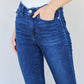Judy Blue Marie Mid Rise Crinkle Ankle Detail Skinny Jeans